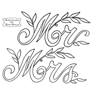 mr and mrs embroidery patterns