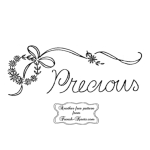 precious embroidery pattern