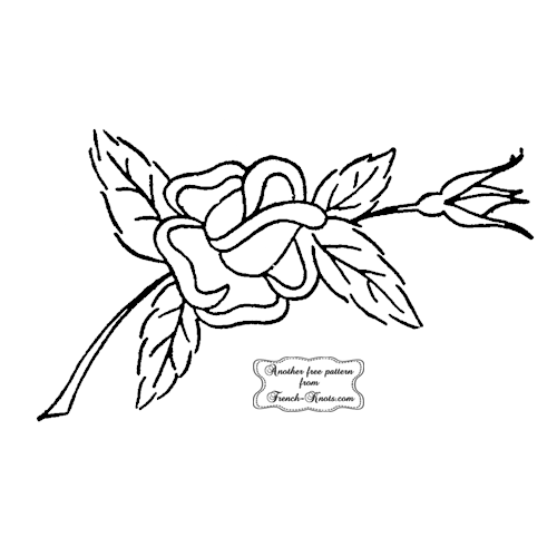 rose embroidery pattern
