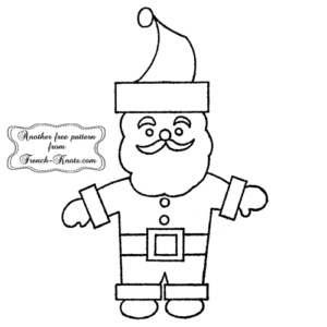 christmas santa claus embroidery pattern