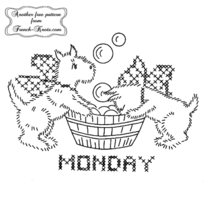 scottie-dog-monday embroidery pattern