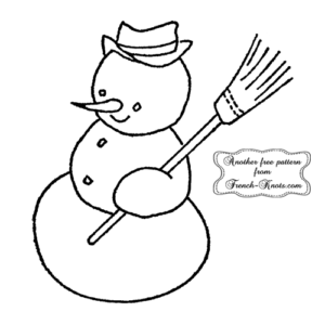 snowman embroidery pattern