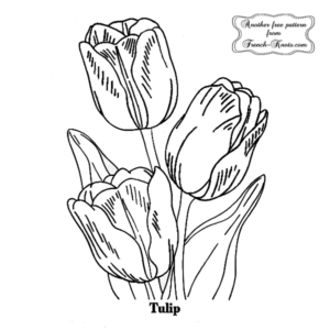 tulip flower embroidery pattern