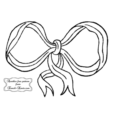 bow monogram frame embroidery pattern