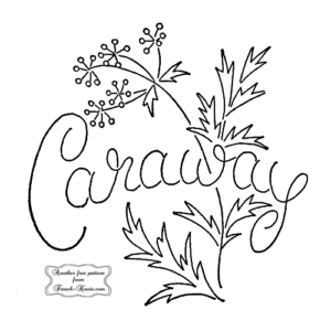 caraway herb embroidery pattern