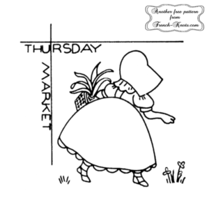 sunbonnet days of the week embroidery pattern