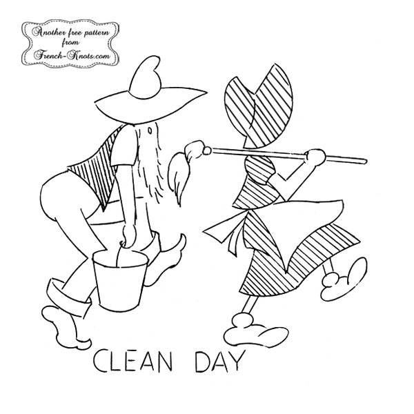 hillbilly clean day embroidery pattern