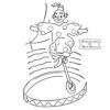 Fun Circus Unicycle Embroidery