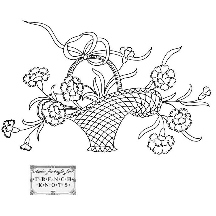 carnations flower basket