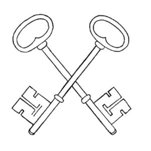 crossed skeleton keys